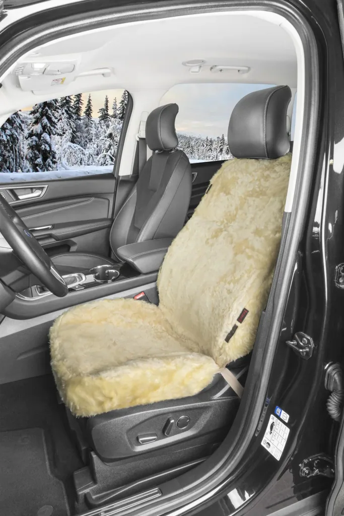 Lambskin seat cover Trish, beige
