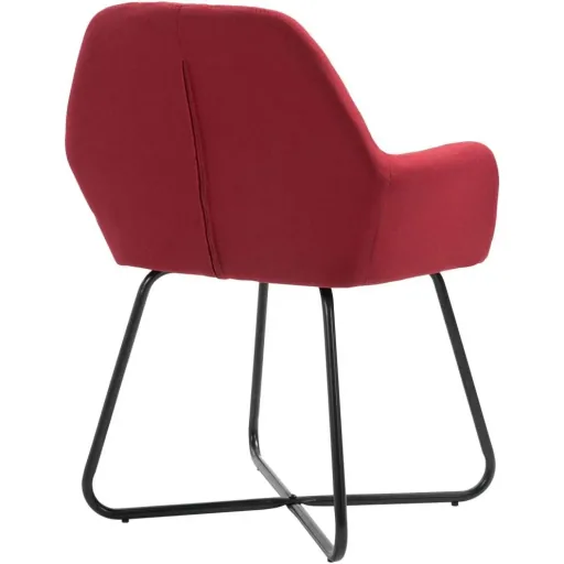 Dining room chairs 2 pieces fabric wine red