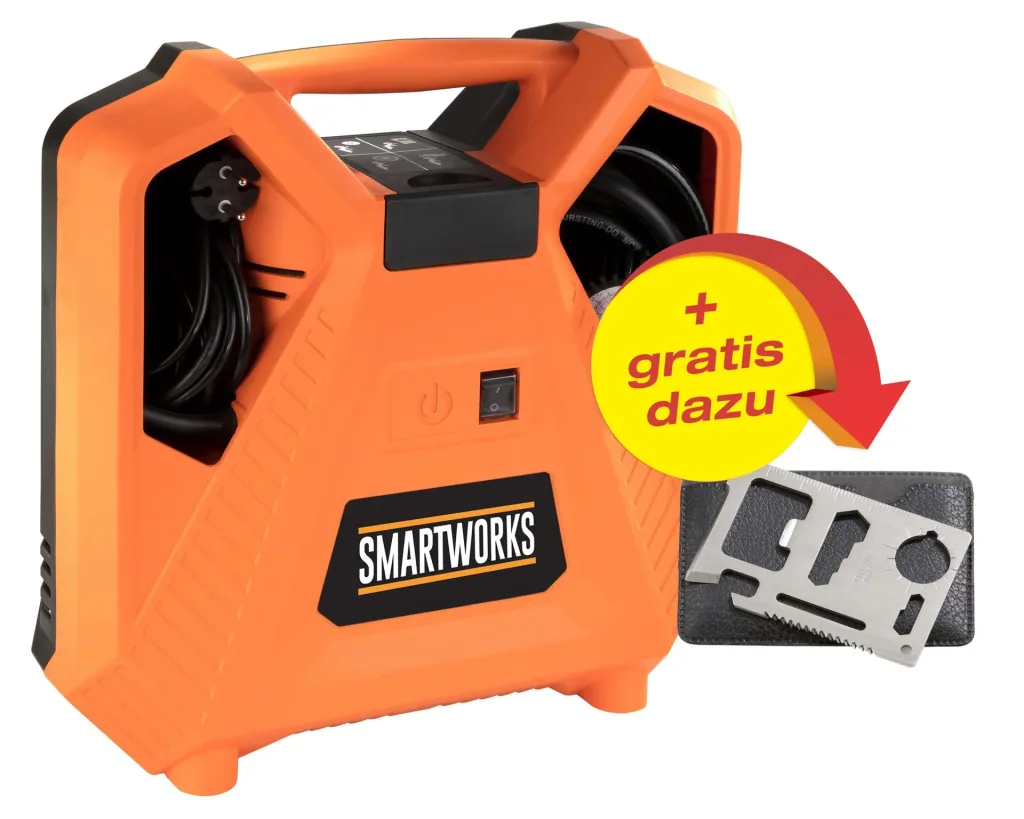 Compressor "Air Box" 1100 Watt + Free credit card multi-tool