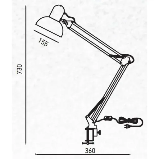 VT-7513 Desk lamp - Table lamp with adjustable arm - white - E27