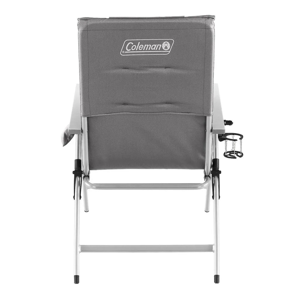 5 Position Padded Aluminium Camping Chair with Integrated Cup Holder and Padded Backrest, Max 120 kg