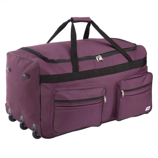 XXL travel bag purple with trolley function 3 wheels 160 LITER 85x43x44cm
