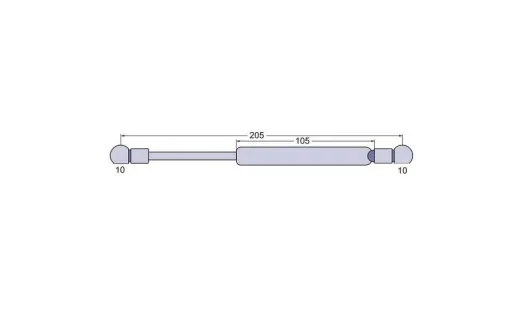 Gas spring Case IH/IHC - door 134701577