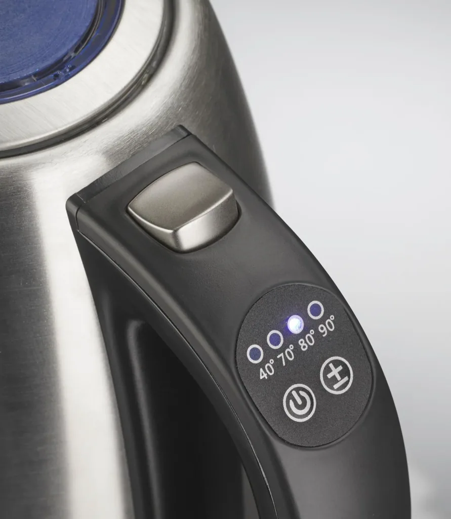Kettle Vario, 1.7 L with temperature selection, stainless steel