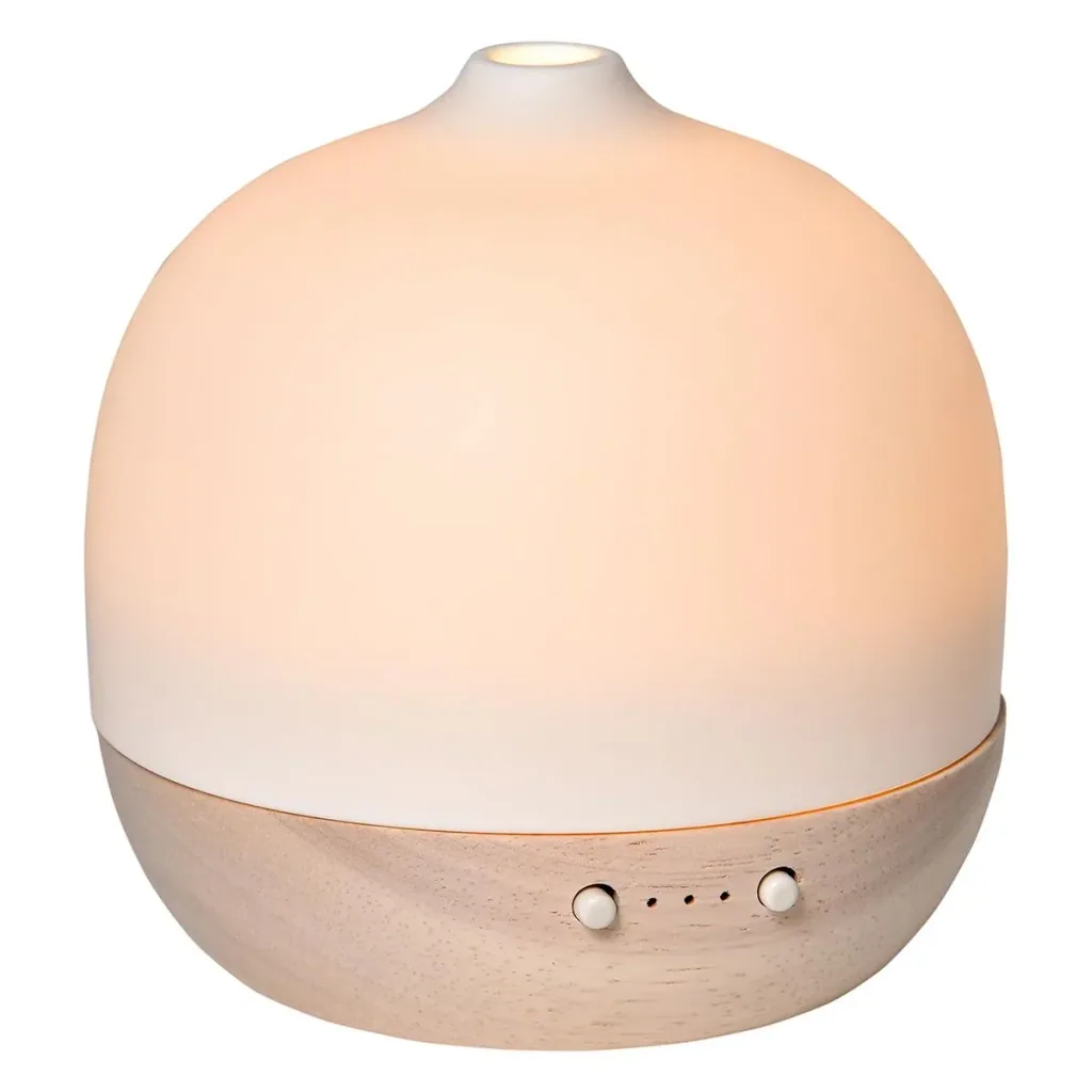 180ml Aroma Diffuser for Essential Oils Humidifier with Adjustable LED Warm Lights, 2 Mist Mode, Timer, Waterless Auto-o