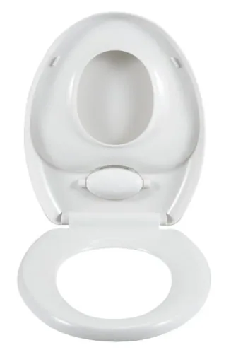 Toilet seat "Family" with automatic lowering, color white