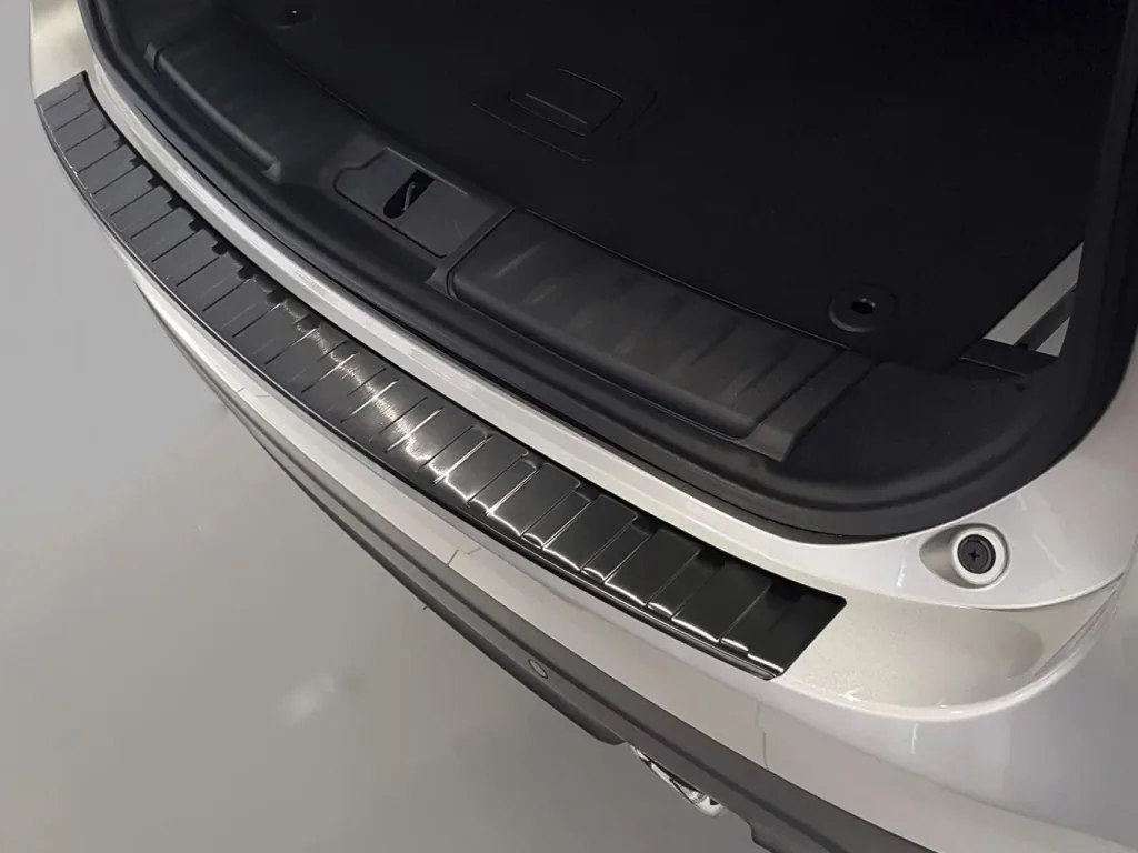Stainless steel loading sill protector for Jaguar F-Pace - graphite / black, built from 2016>