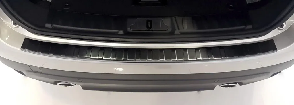 Stainless steel loading sill protector for Jaguar F-Pace - graphite / black, built from 2016>