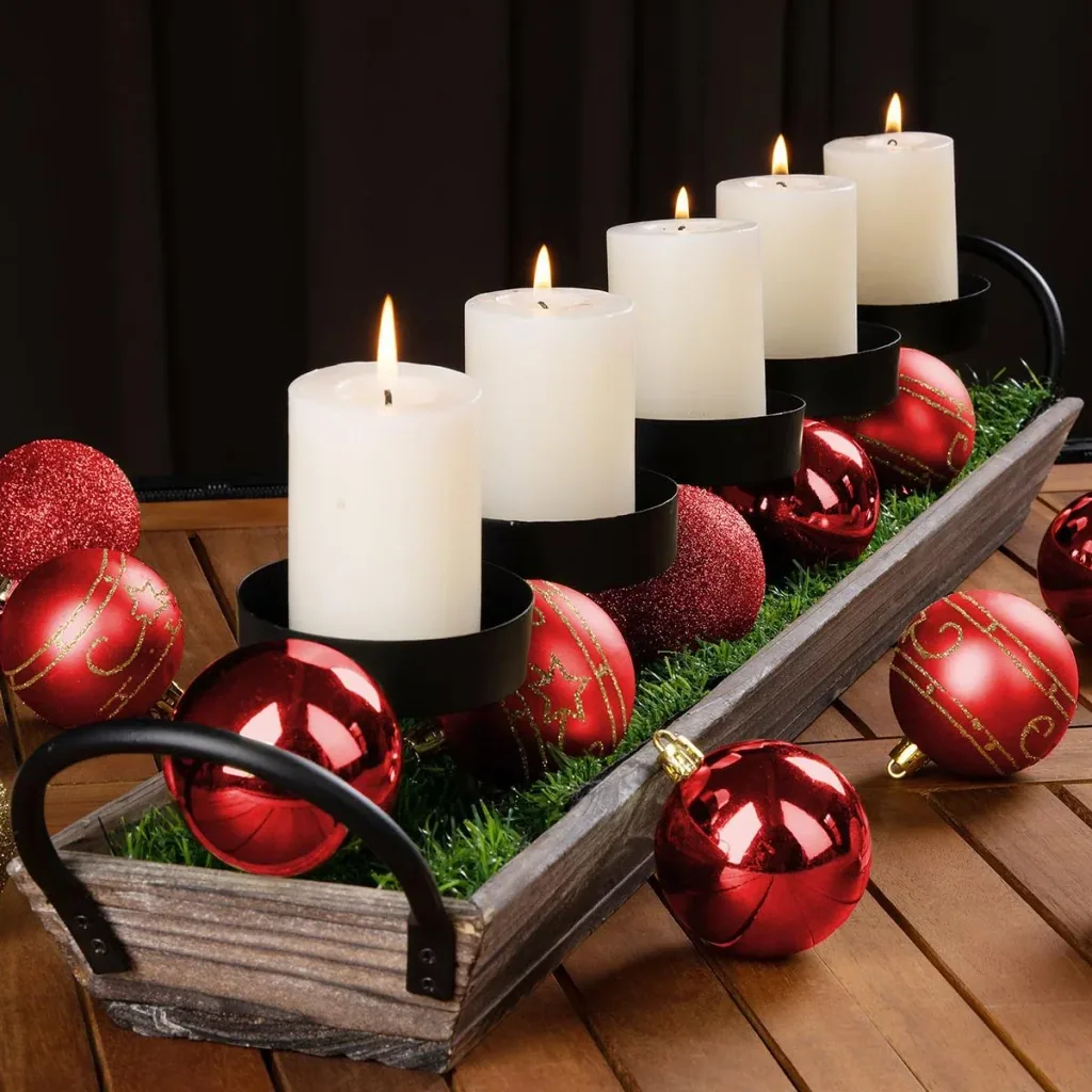 Christmas balls - Christmas tree lights - Set of 24 red