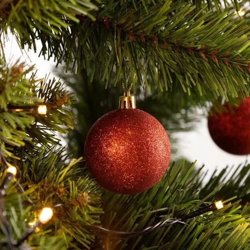 Christmas balls - Christmas tree lights - Set of 24 red