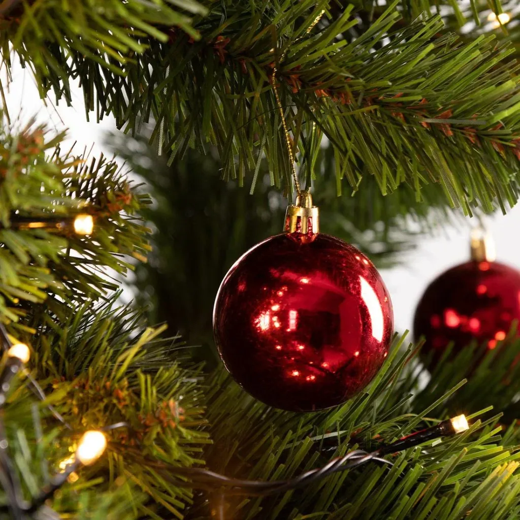 Christmas balls - Christmas tree lights - Set of 24 red