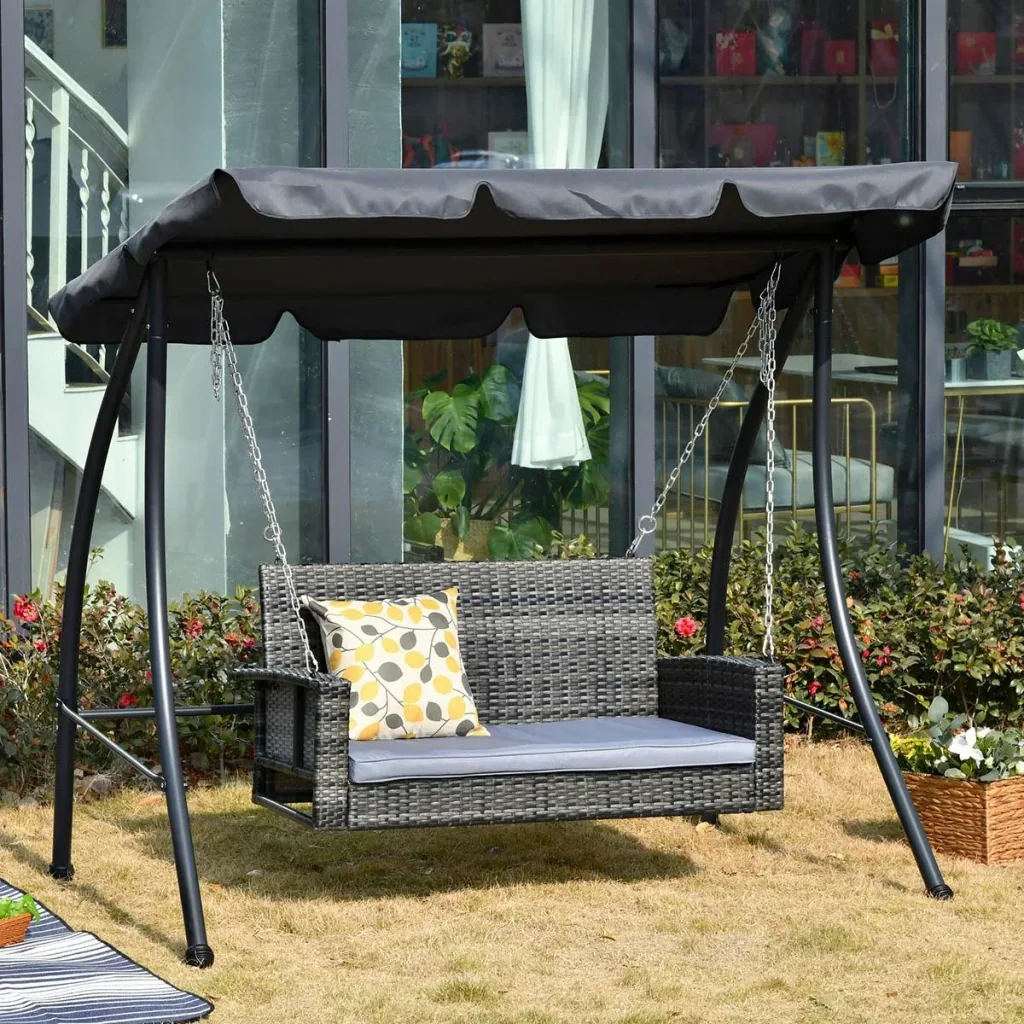 Hanging bench 2-seater 127 cm x 57.5 cm x 60 cm
