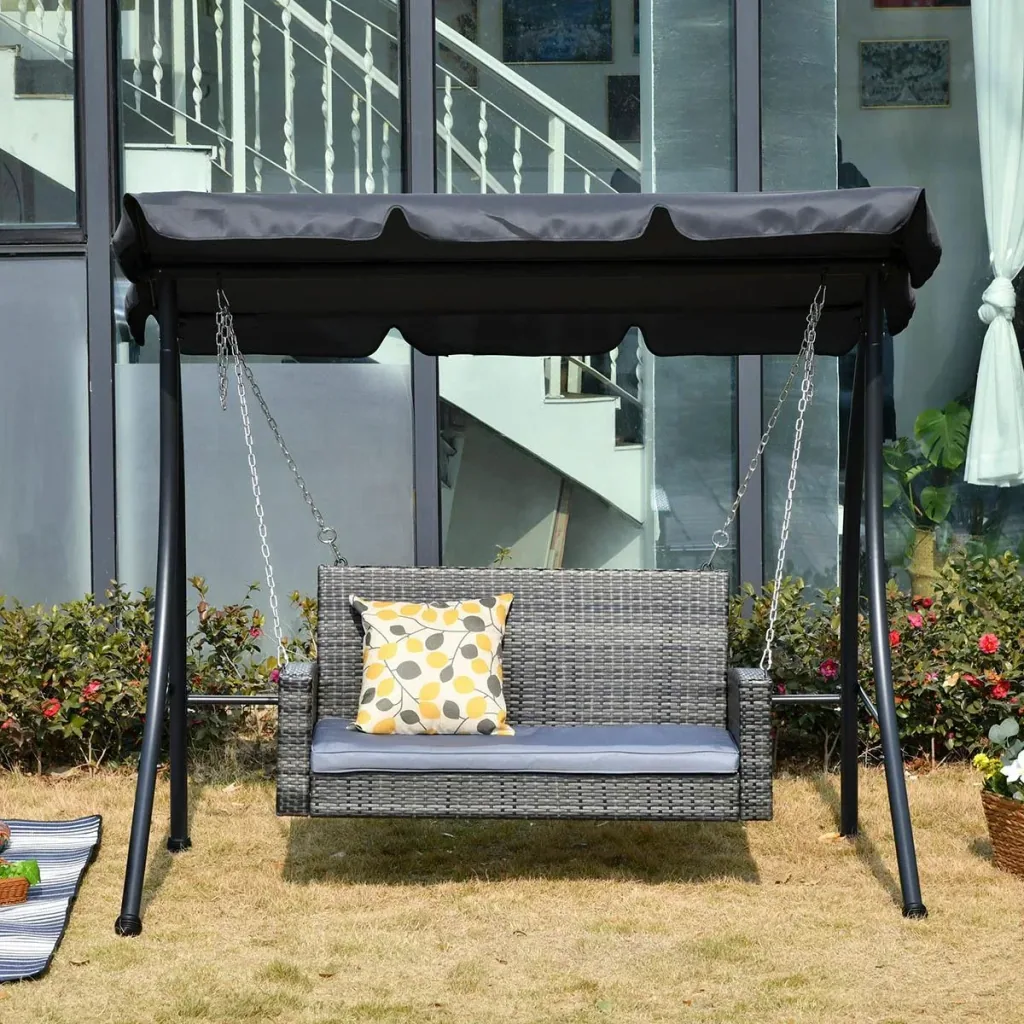 Hanging bench 2-seater 127 cm x 57.5 cm x 60 cm