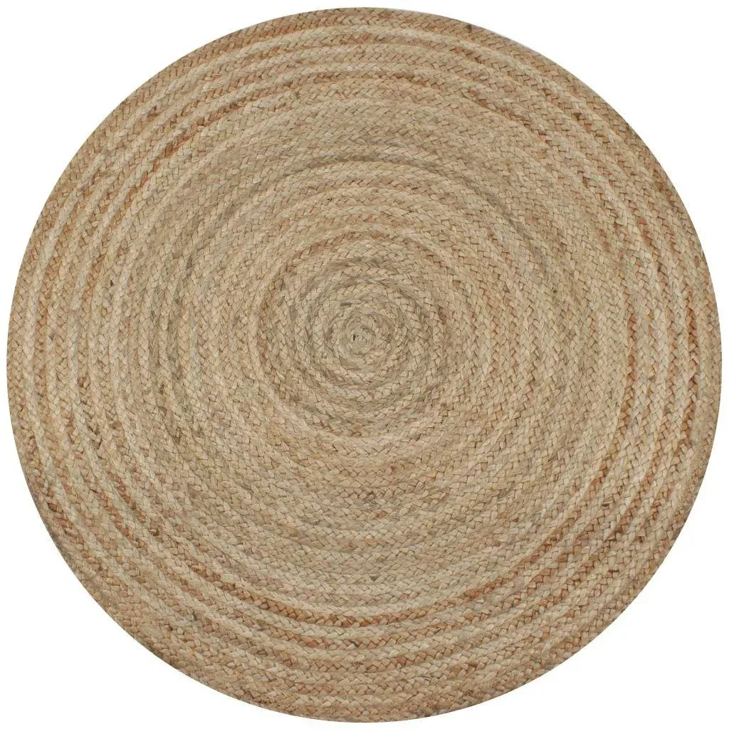Round rug 120 cm woven jute