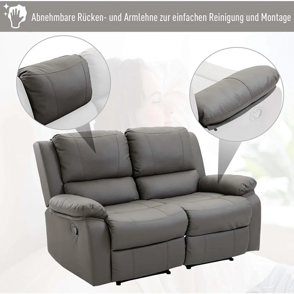 Double sofa with reclining function