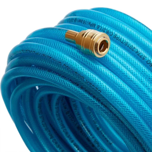 Compressed air hose 30 m with quick coupling and plug