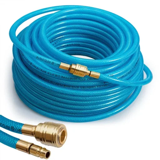 Compressed air hose 30 m with quick coupling and plug