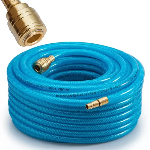 Compressed air hose 30 m with quick coupling and plug