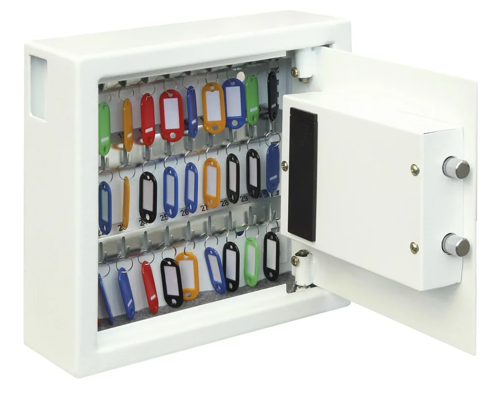 Cygnus key safe with electronic lock for 30 keys, external dimensions 280 x 300 x 100 mm