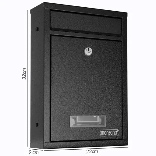 Black mailbox 32x22x9cm