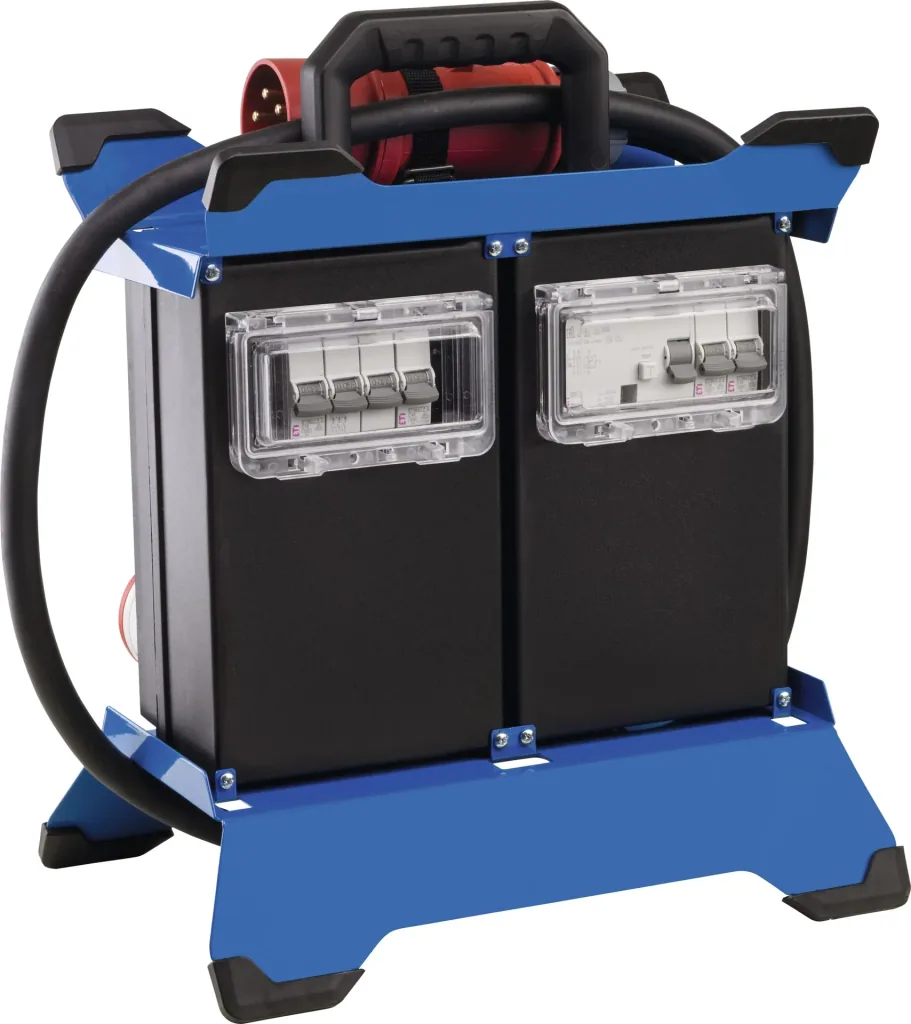 Stecky DUO 3 power distributor, 6x protective contact, 2x CEE400V16A, 2x CEE400V32A, 2x USB, phase indicator, FI40A, 3.4m