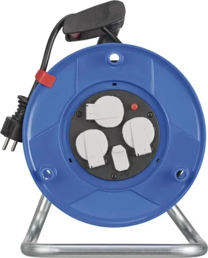 Garant IP20 cable reel, 240mm diameter, with USB port, 25m