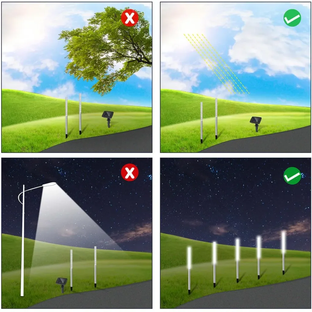 5x Solar Lamp - Solar Powered Lamp - Garden Lighting - Path Lighting - Bright White