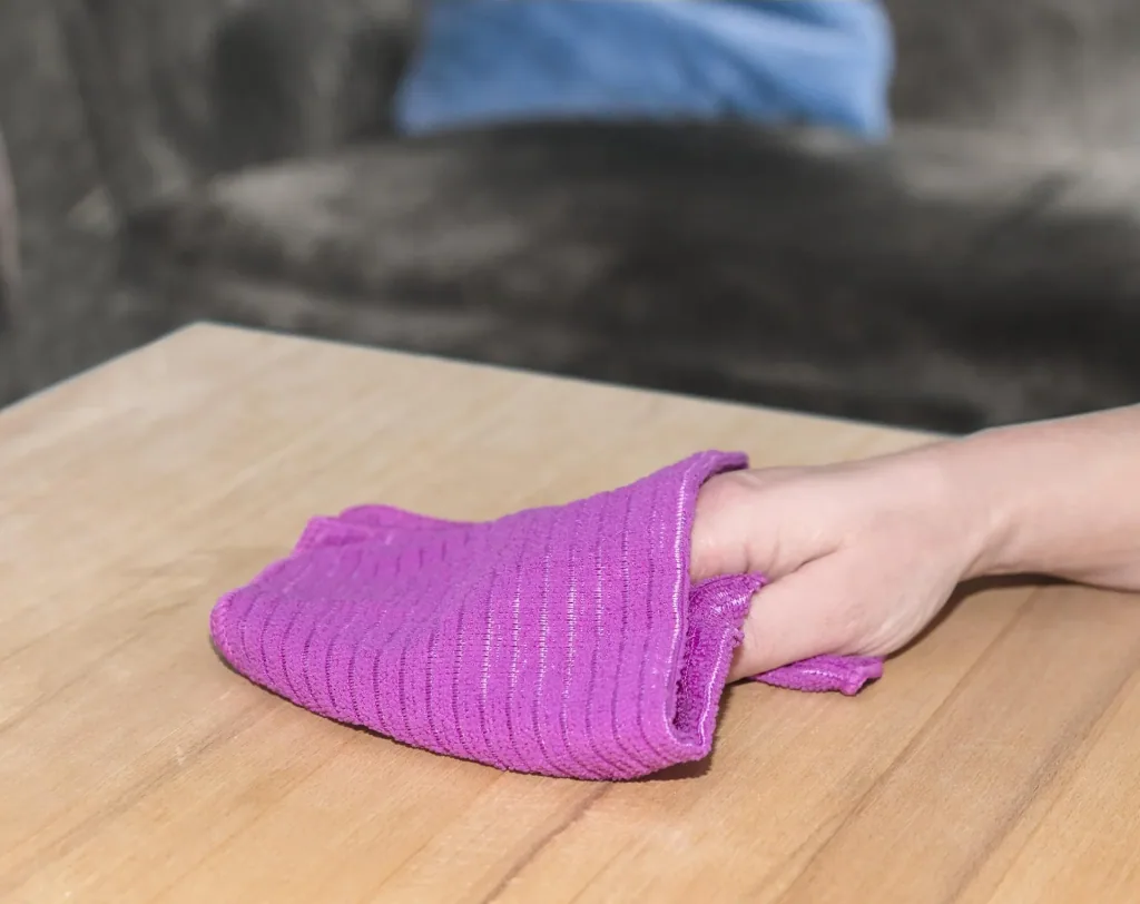 Microfiber cloths set of 5, color-sorted