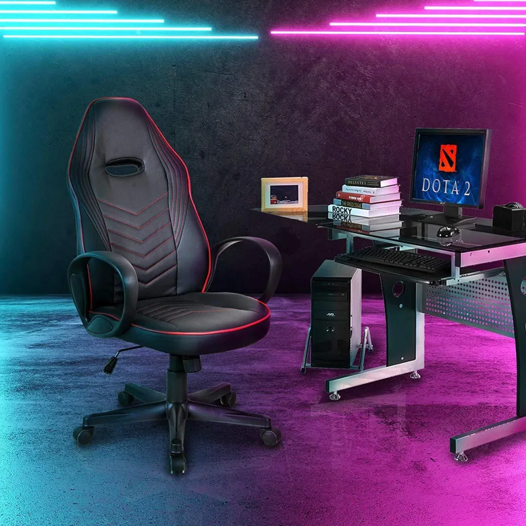 Gaming chair with rocking function