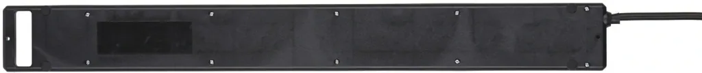 Super-Solid 8-way power strip with 13500 A surge protection, black/grey