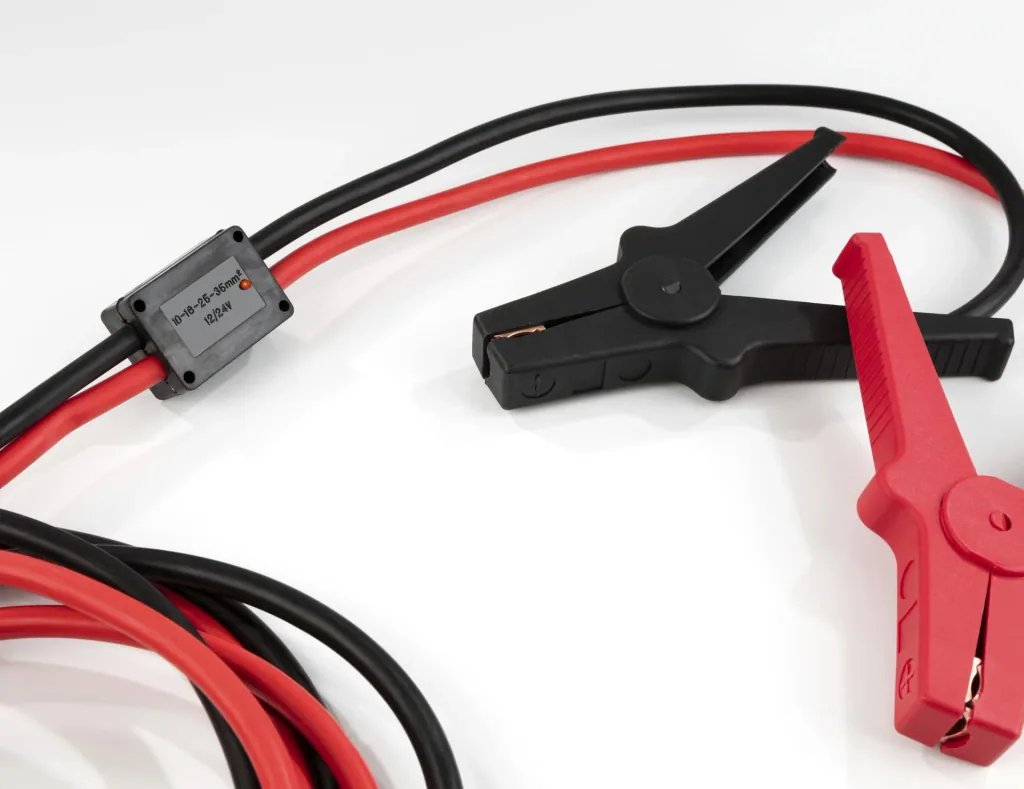 Jump start cable DIN 16 mm², 3 meters, for gasoline engines 12 Volt/24 Volt up to 2500 cm³