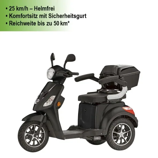 3-wheel electric vehicle Bologna 25 km/h black