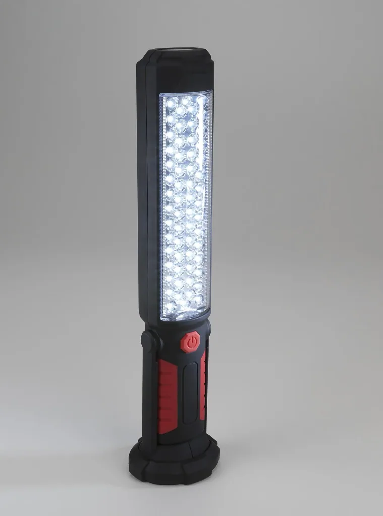 Work lamp with hazard warning light