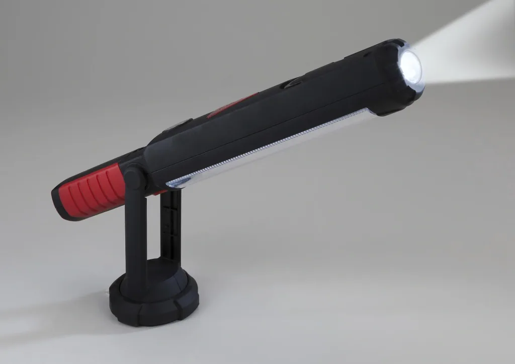 Work lamp with hazard warning light
