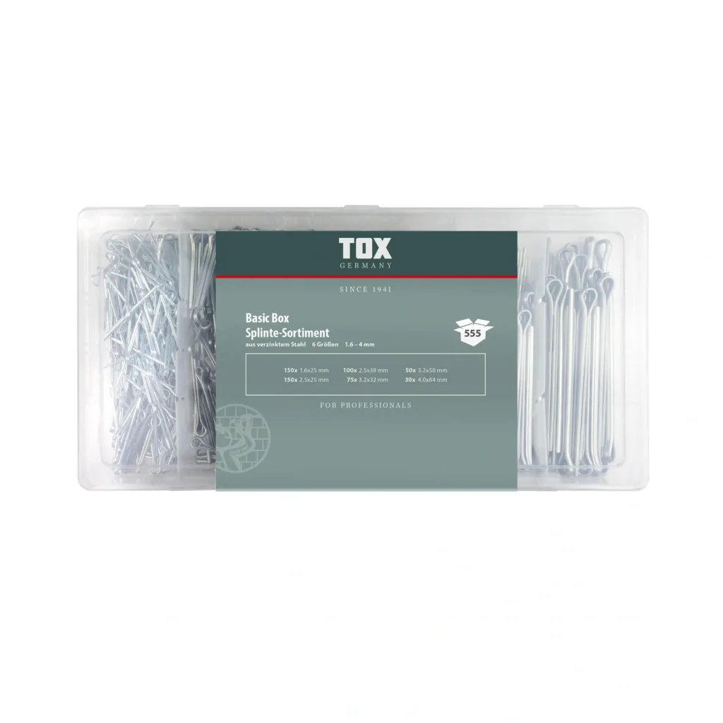 Split pins - Assortment Basic Box 555 pieces