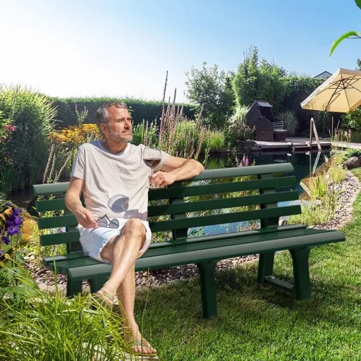 Garden bench Orchidea green 145x49x74 cm