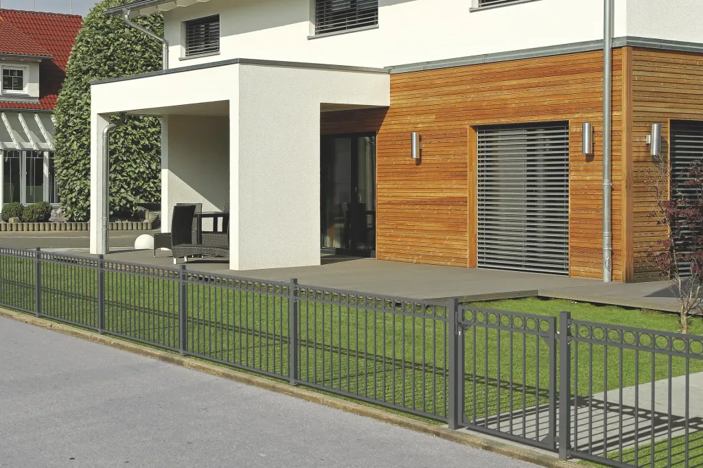 Complete fence set Circle, for screwing on, anthracite, height 120 cm, length 10 m