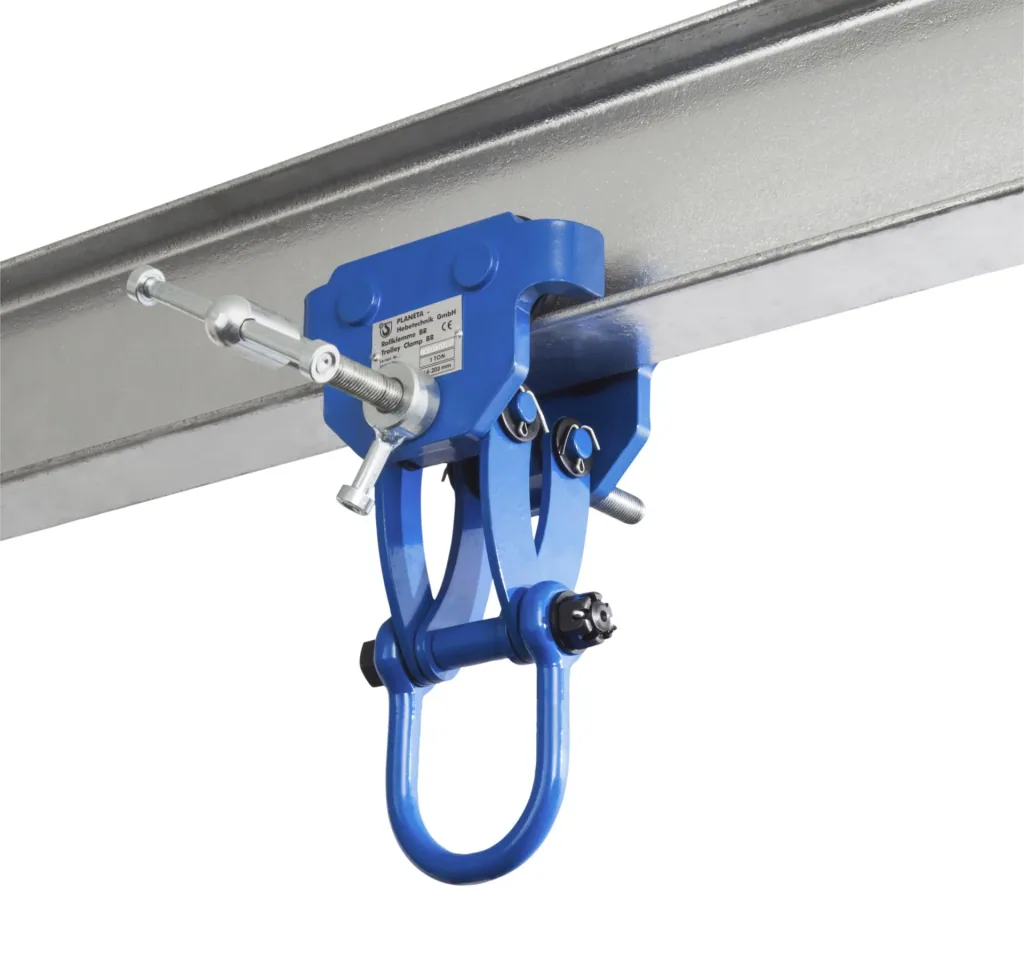 Roll clamp BR 20, load capacity 2000 kg, gripping range 76 - 203 mm, min. curve radius 1.3 m