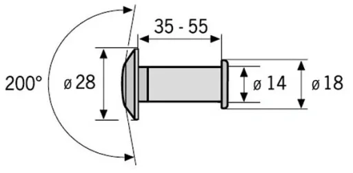 Door viewer precision wide-angle optics