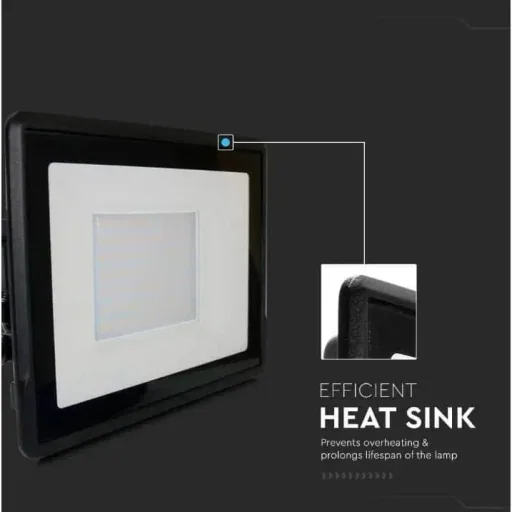 VT-158 LED Floodlight - 50 W - 4000 Lm - 6500K - Black