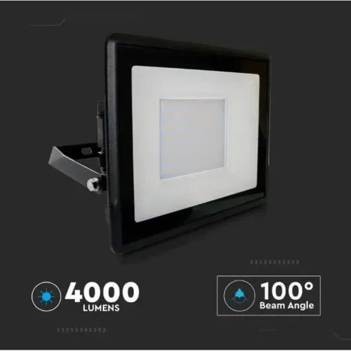 VT-158 LED Floodlight - 50 W - 4000 Lm - 6500K - Black