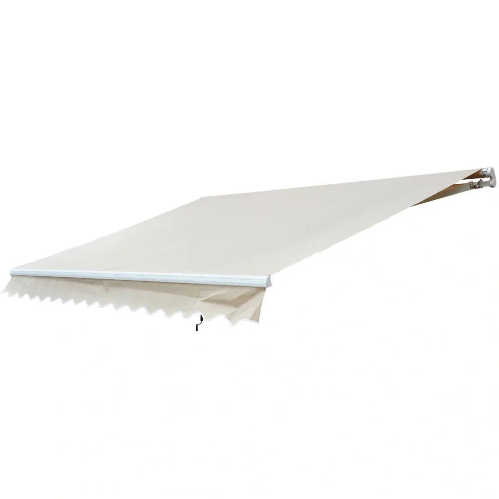 Aluminum articulated arm awning for wall mounting