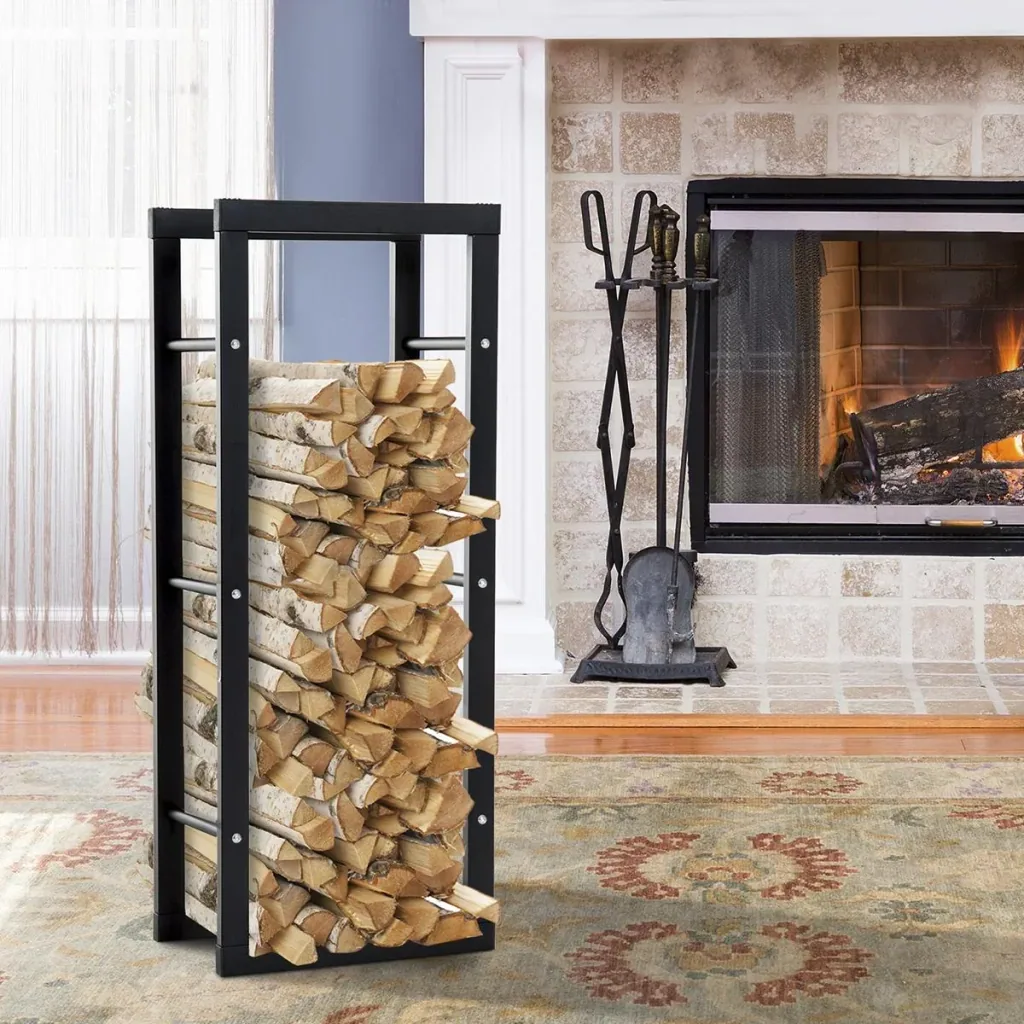 Firewood rack black