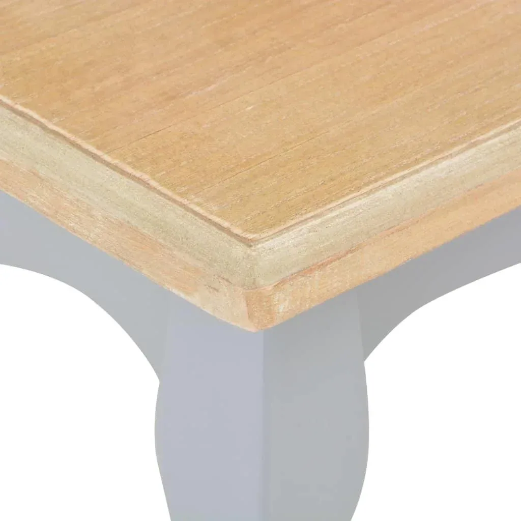 Coffee table 110x60x40 cm solid pine grey and brown