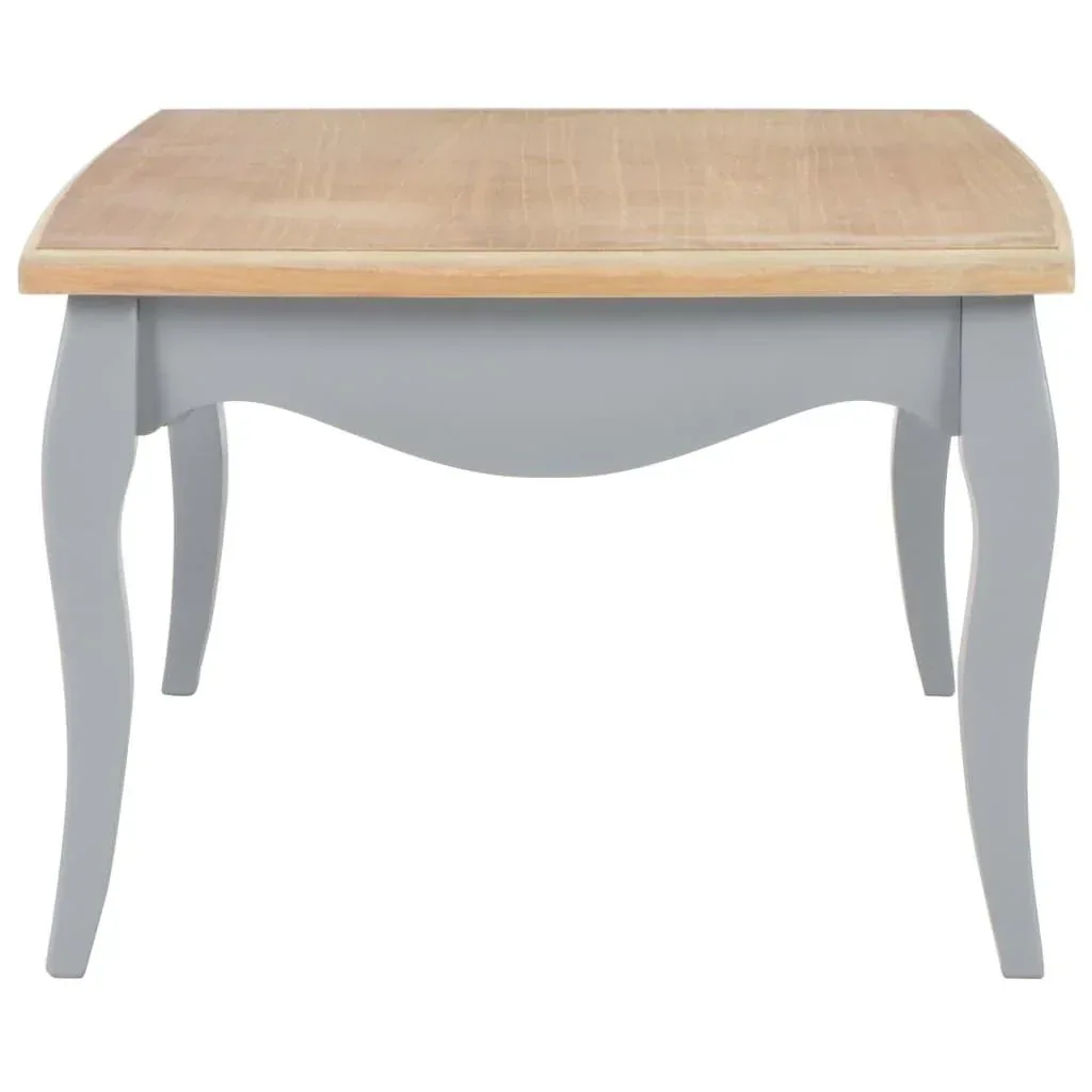 Coffee table 110x60x40 cm solid pine grey and brown