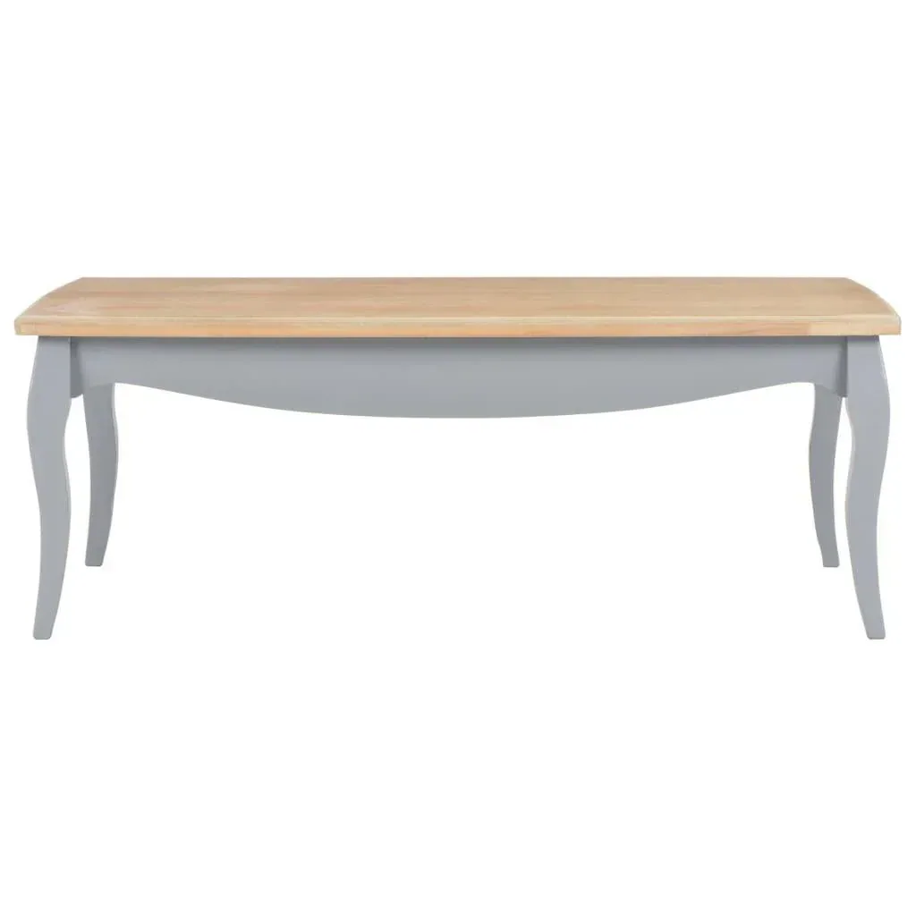 Coffee table 110x60x40 cm solid pine grey and brown