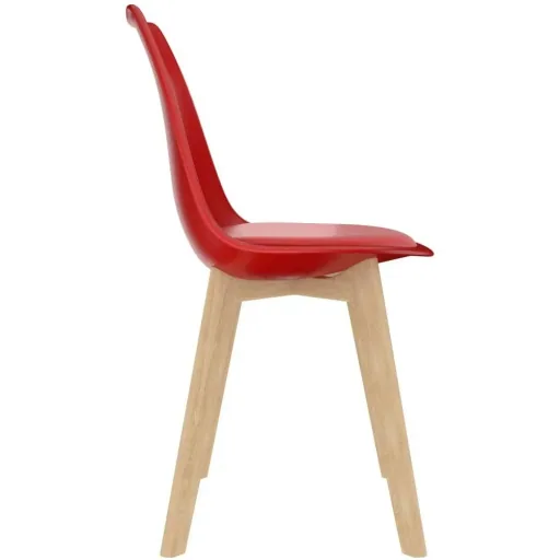 Dining table chairs, 2 pieces, red plastic