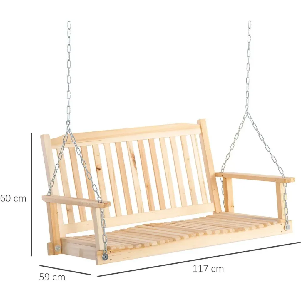Garden swing for 2 people 117 cm 69 cm x 60 cm