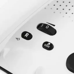 Corded large-button telephone PhoneEasy 331ph white, with optical call signaling, 3 direct-dial photo buttons