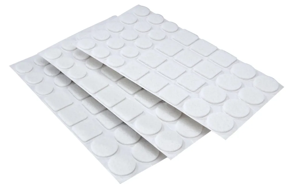 Felt gliders/furniture protectors self-adhesive, 105 pieces